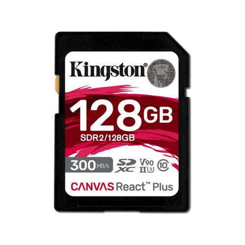 Kingston 300Mb/s 128GB Canvas React Plus SDXC UHS-II/U3/C10